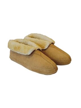Guide Gear Tan Leather Roll Bootie Slipper Size 10